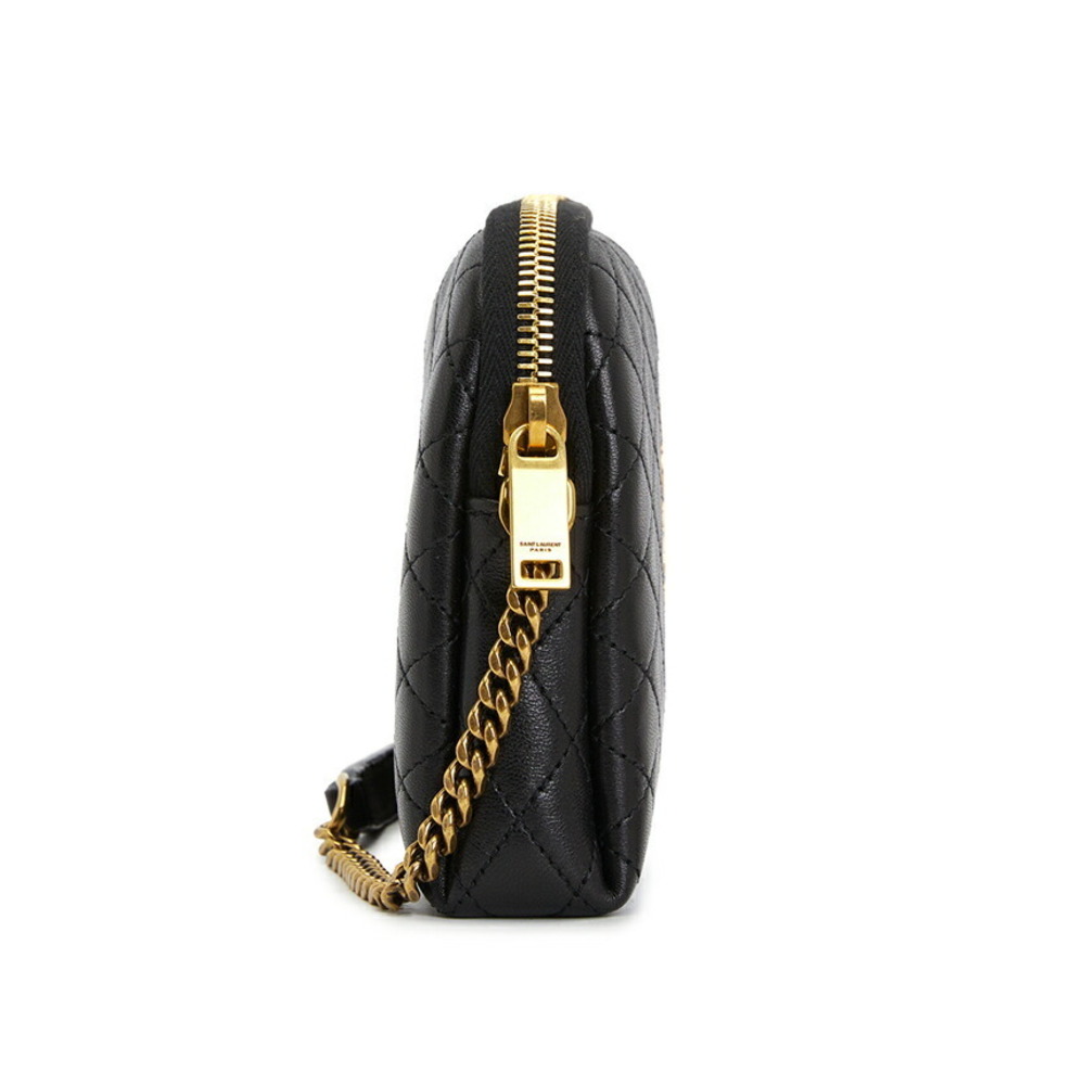 Saint Laurent Gaby zipped pouch black quilted lambskin leather - Picture 2 of 9